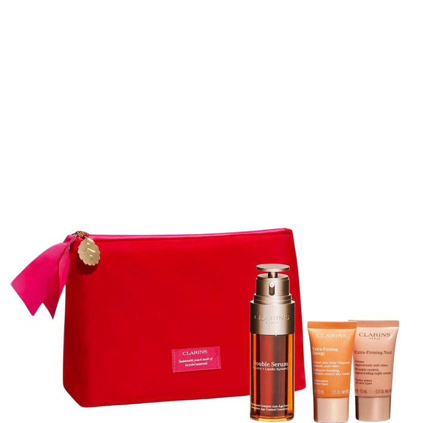CLARINS مجموعة المصل المزدوج ومجموعة شد البشرة الإضافي – صورة 5