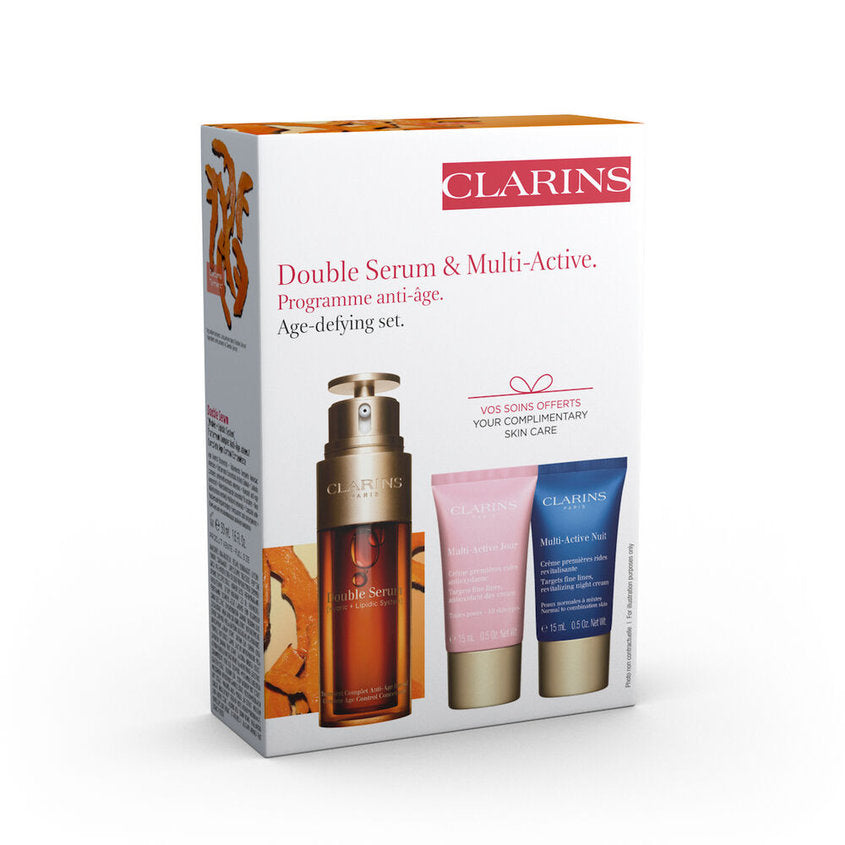 CLARINS DOUBLE SERUM AND MULTI-ACTIVE AGE-DEFYING SET – buy online