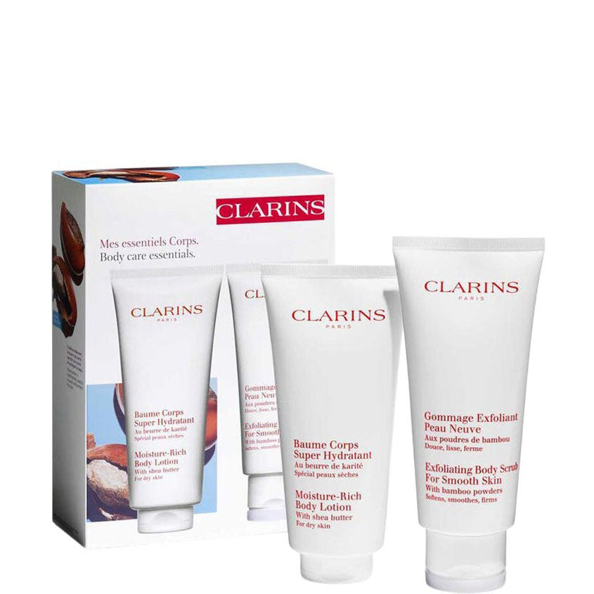 CLARINS مجموعة العناية بالجسم الأساسية المرطبة