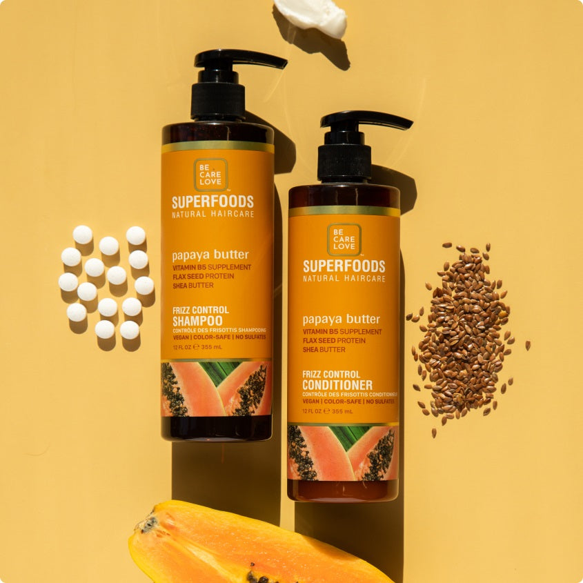 BE CARE LOVE SUPERFOODS FRIZZ CONTROL SHAMPOO 355ML – online store