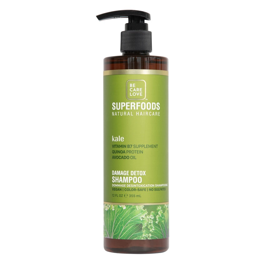 BE CARE LOVE SUPERFOODS DAMAGE DETOX SHAMPOO 355ML