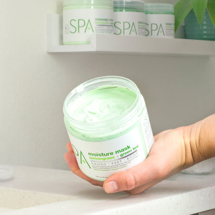 Moisturizing Hand, Foot, and Body Mask 'Lemongrass and Green Tea'