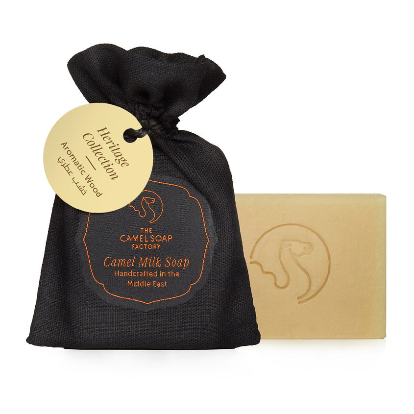 THE CAMEL SOAP FACTORY ذا كاميل سوب فاكتوري صابون حليب الجمل مجموعة التراث - أروماتيك وود، 95 جرام