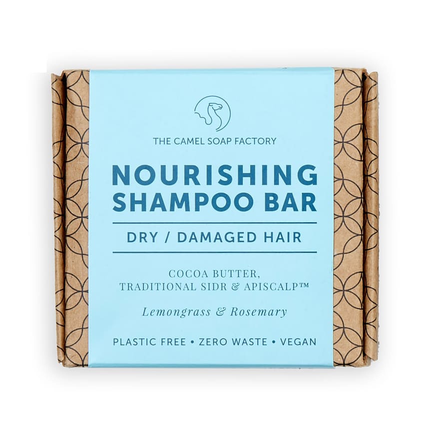 THE CAMEL SOAP FACTORY SHAMPOO BAR - LEMONGRASS AND ROSEMARY (NOURISHING) 70G