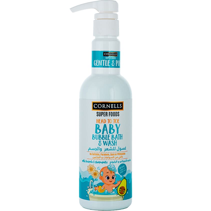 CORNELLS BABY BUBBLE BATH AND WASH  500ML
