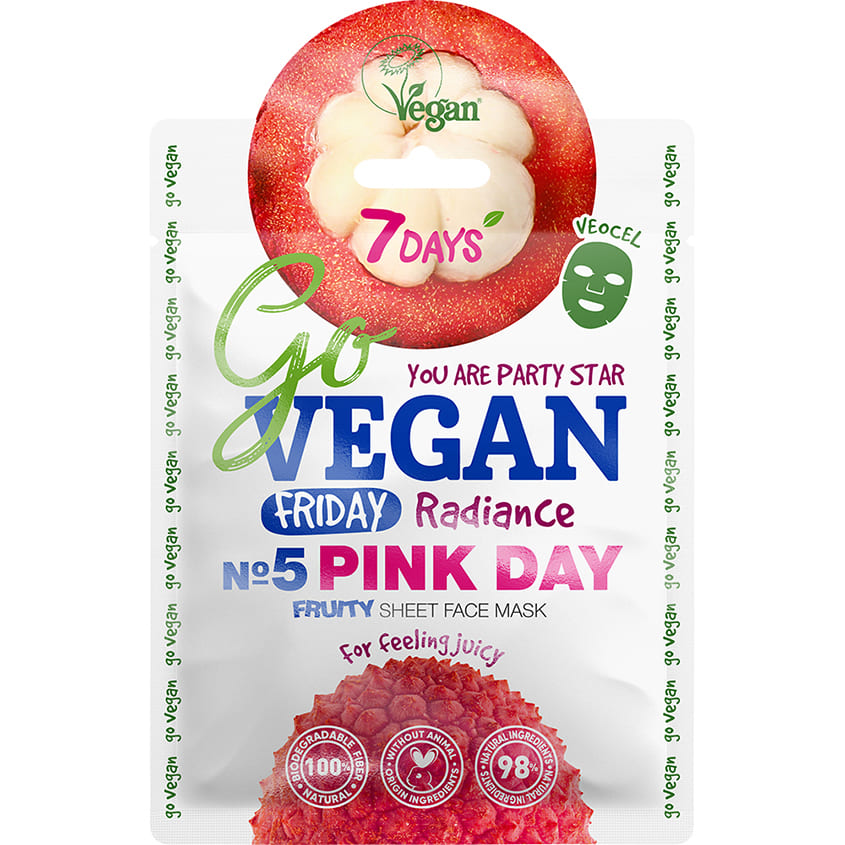 7DAYS FRUITY SHEET FACE MASK FRIDAY PINK DAY FOR FEELING JUICY 25 G