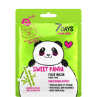 7DAYS FACE MASK SWEET PANDA EVENS SKIN TONE WITH BAMBOO EXTRACT AND SOYBEAN OIL 28 G