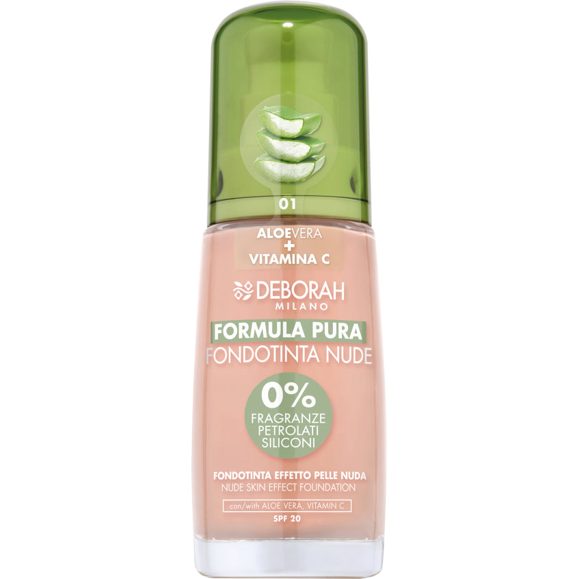 DEBORAH MILANO FORMULA PURA NUDE FOUNDATION TONE 04 APRICOT 30ML