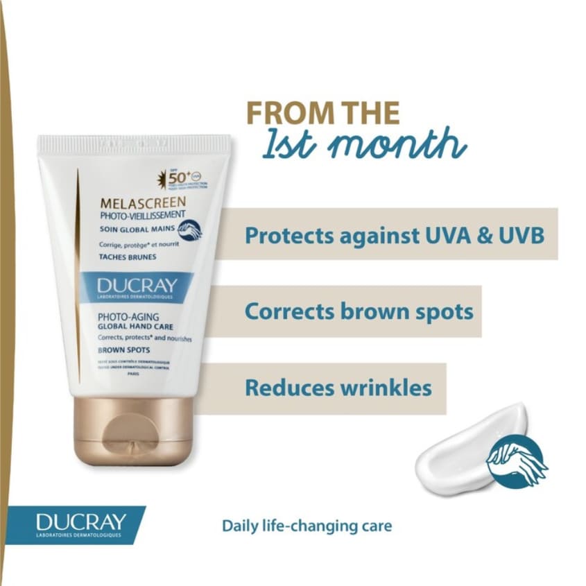 DUCRAY العناية باليدين العالمية ضد الشيخوخة الضوئية Melascreen SPF 50+ – متجر إلكتروني