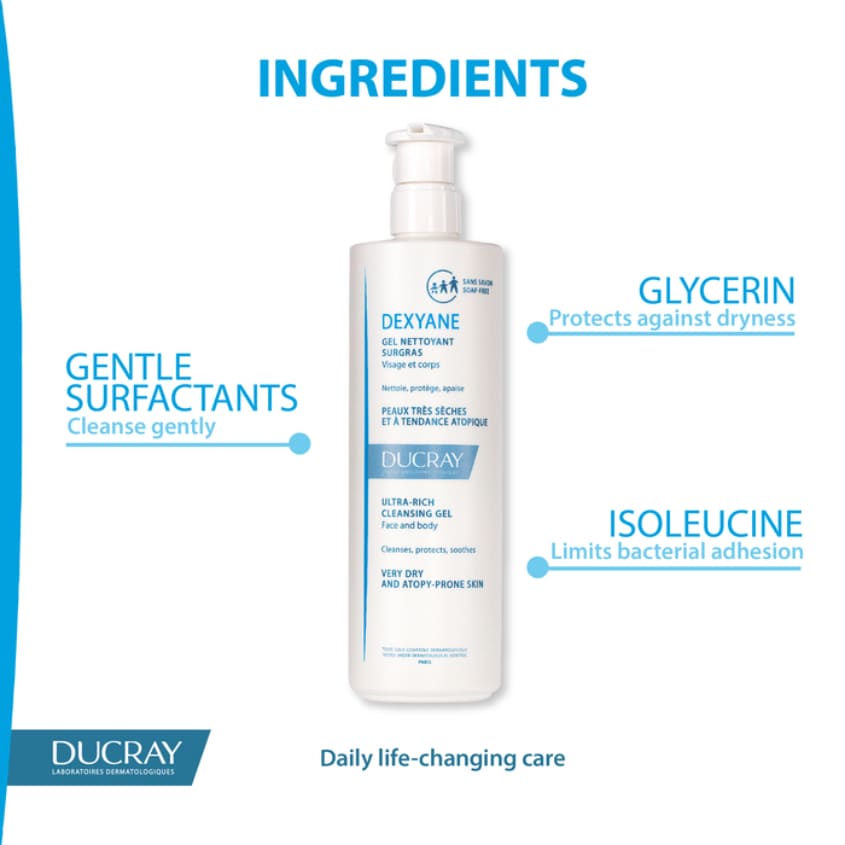 DUCRAY DEXYANE BODY CARE ULTRA-RICH CLEANSING GEL 400 ML