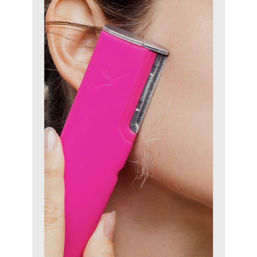 DERMAFLASH مجموعة ديرمافلاش لوكس+ سونيك ديرما بلانينج + إزالة الوبر بلون الخوخ، وردي فاقع – توصيل مجاني
