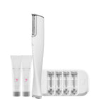 DERMAFLASH مجموعة ديرمافلاش لوكس+ سونيك ديرما بلانينج + إزالة الوبر الخوخي، أبيض