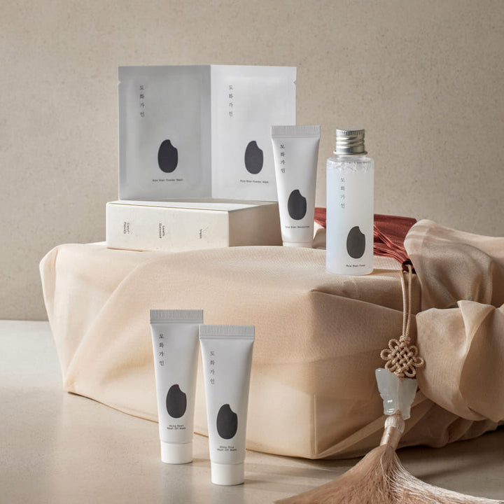 TRAVEL KIT (WASH+TONER+MOIST.+RICE MASK+BEAN MASK)