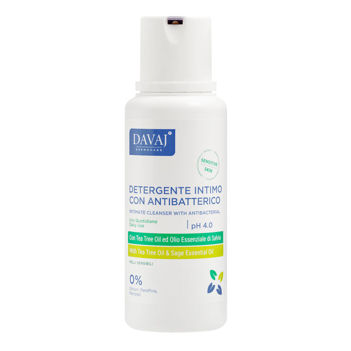 Intimate oils – INTIMATE CLEANSER WITH ANTIBACTERIAL WITH TEA TREE OIL & SAGE ESSENTIAL OIL 250ML