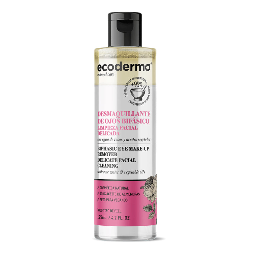 ECODERMA BIPHASIC EYE MAKE-UP REMOVER DELICATE FACIAL CLEANING 125 ML