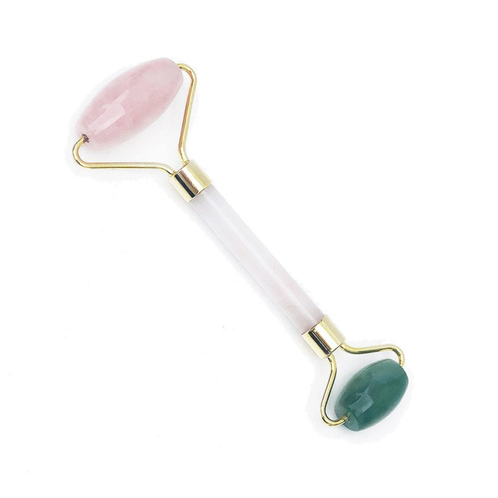 ROSE QUARTZ + JADE CRYSTAL ROLLER