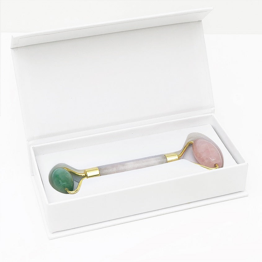 ECOCOCO ROSE QUARTZ + JADE CRYSTAL ROLLER – buy online