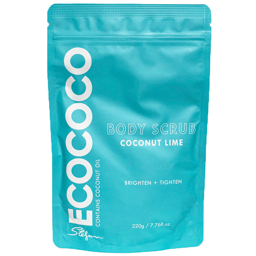 ECOCOCO إيكوكوكو: سكراب الجسم برائحة الليمون وجوز الهند للإشراق والمتانة، 220 جرام