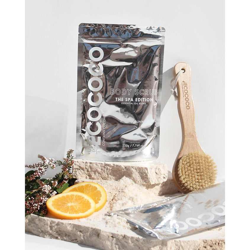 ECOCOCO مقشر الجسم بجوز الهند مع الزيوت العطرية – توصيل مجاني