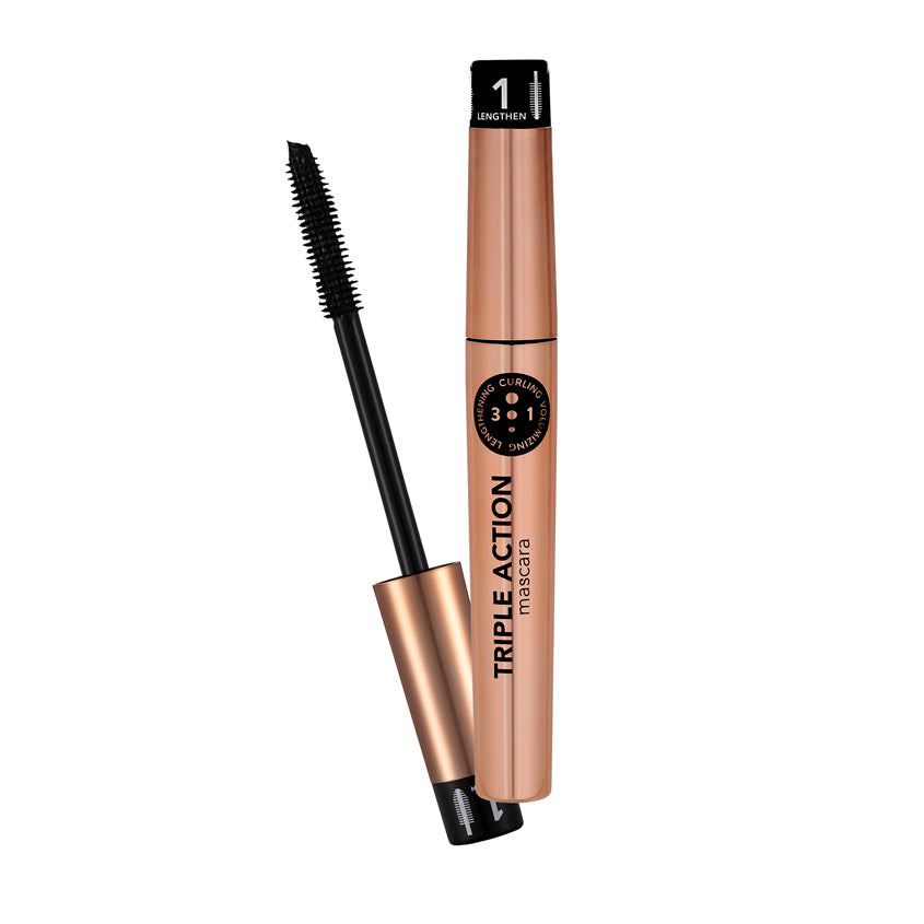 FLORMAR TRIPLE ACTION MASCARA 001 BLACK CLASSIC 8 ML
