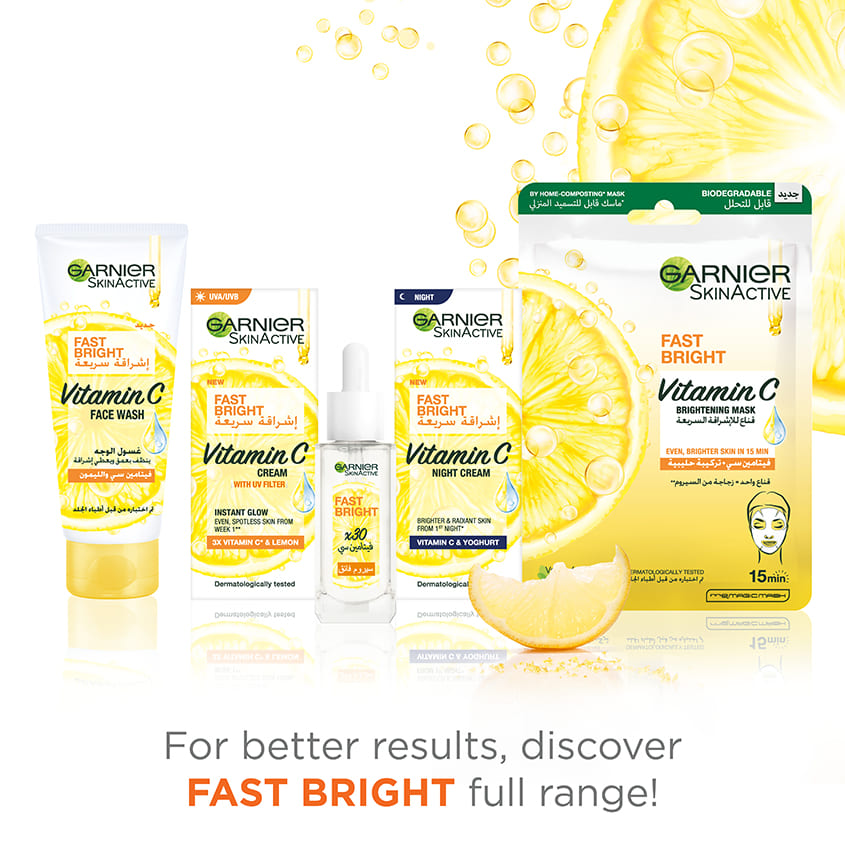 SkinActive Fast Bright Vitamin C Face Wash