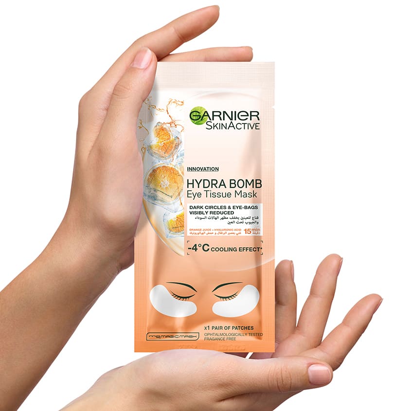 SkinActive Orange Juice Hydra Bomb Eye Tissue Mask for Anti-Dark Circles