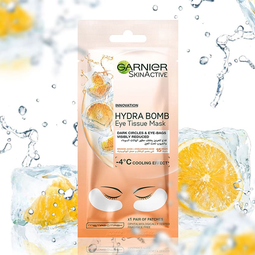 SkinActive Orange Juice Hydra Bomb Eye Tissue Mask for Anti-Dark Circles