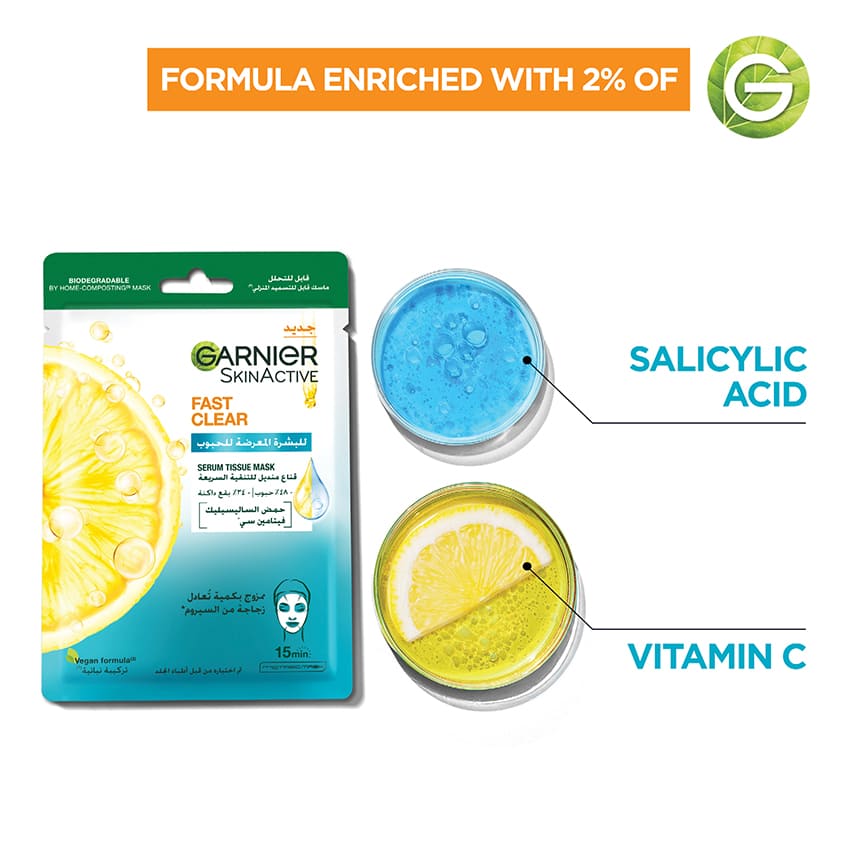 GARNIER ANTI-ACNE FACIAL TISSUE MASK 15 ML – buy online