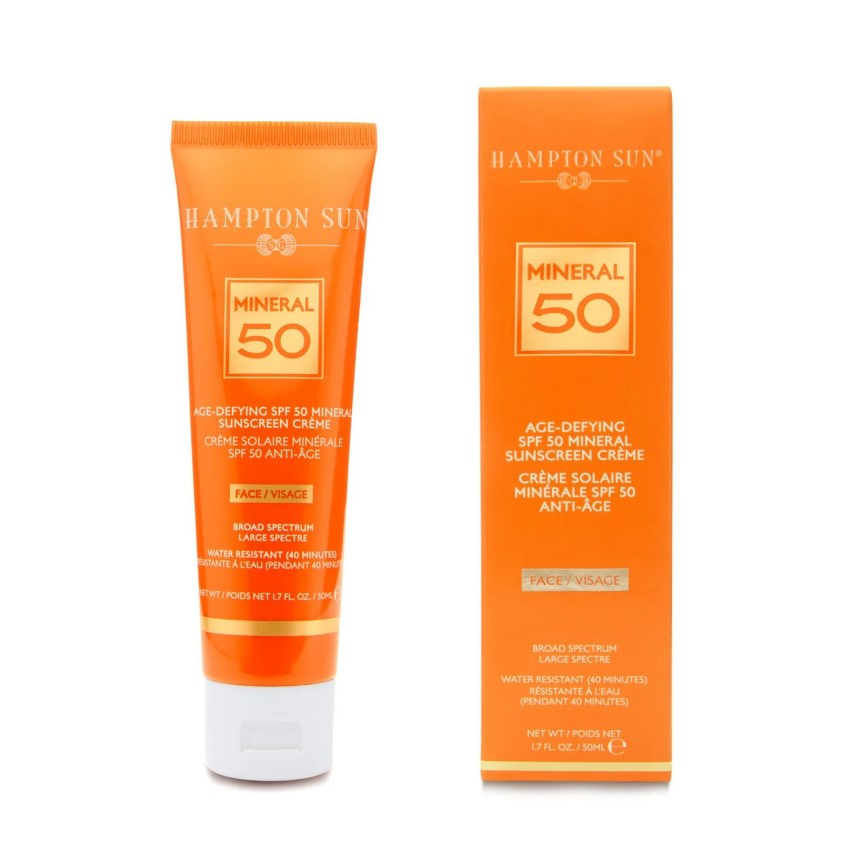 HAMPTON SUN كريم واقي من الشمس معدني مقاوم لعلامات تقدم السن من هامبتون صن بعامل حماية من الشمس 50 – شراء أونلاين