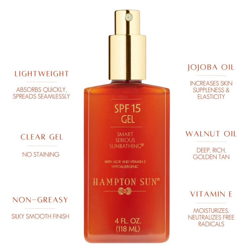 HAMPTON SUN SPF 15 GEL 4 OZ.