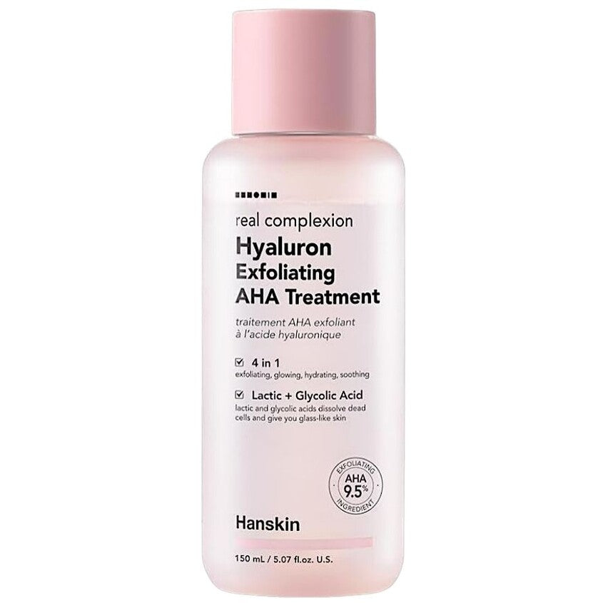 HANSKIN REAL COMPLEXION HYALURON EXFOLIATING AHA TREATMENT 150ML