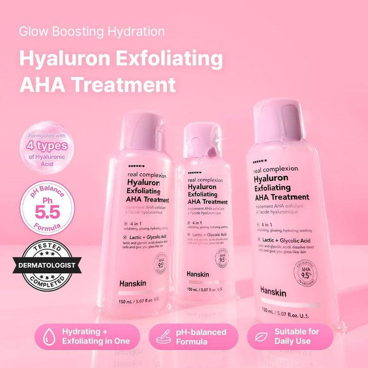 REAL COMPLEXION HYALURON EXFOLIATING AHA TREATMENT 150ML
