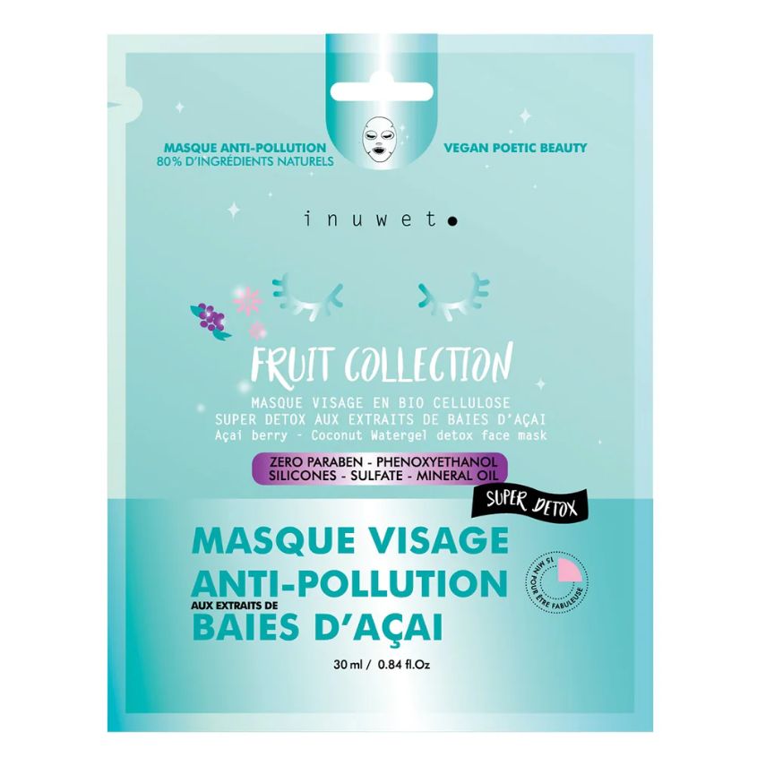 INUWET Face Mask Anti-Pollution Detox Fruit Collection