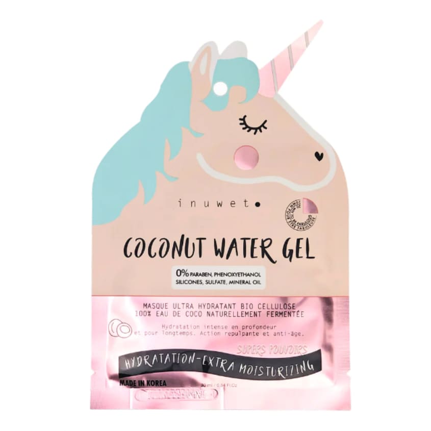 INUWET VINMA10 INU UNICORN FACE MASK MOISTURIZING COCONUT WATER GEL 30ML