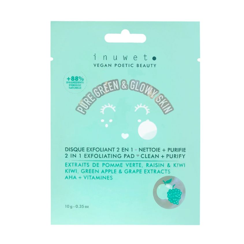INUWET Exfoliating Face Pads 2 In 1 Clean + Purify