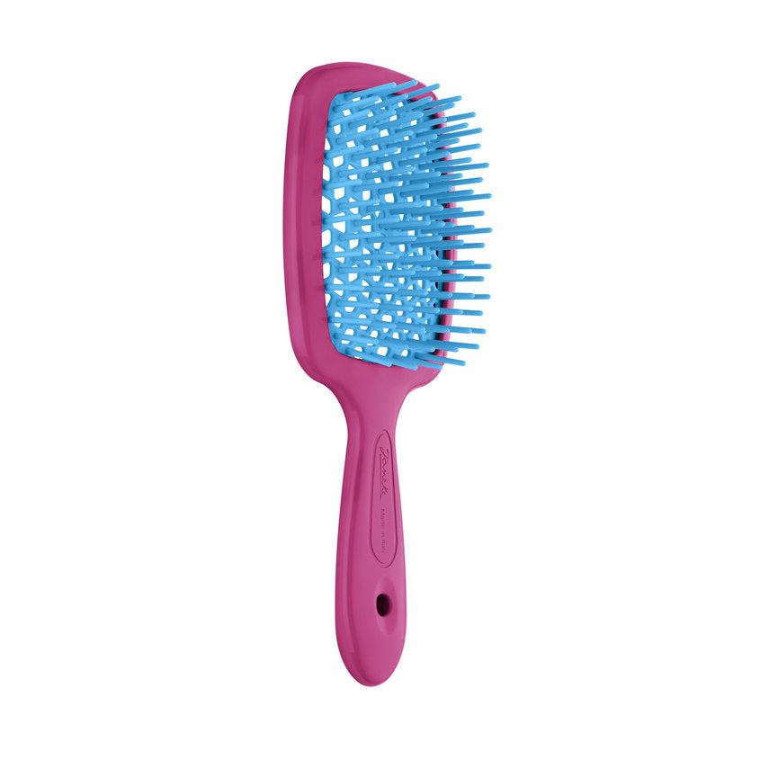 JANEKE SMALL SUPERBRUSH VENTED BRUSH COMPACT VERSION FLUO FUCHSIA BLUE