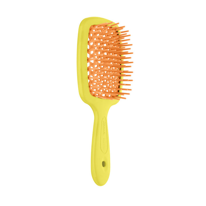 Hair brushes SMALL SUPERBRUSH VENTED BRUSH COMPACT VERSION FLUO YELLOW ORANGE