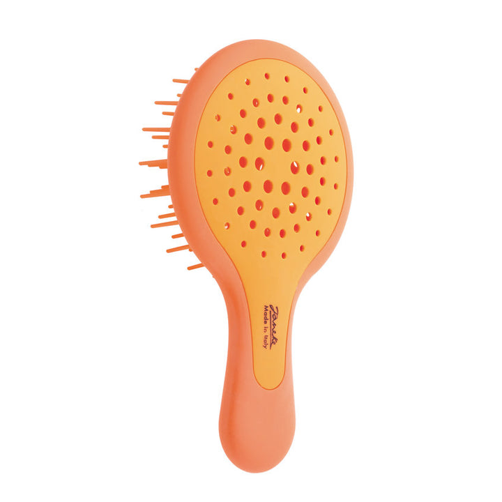 Mini Superbrush Compact Silicon Hairbrush Fluo Orange