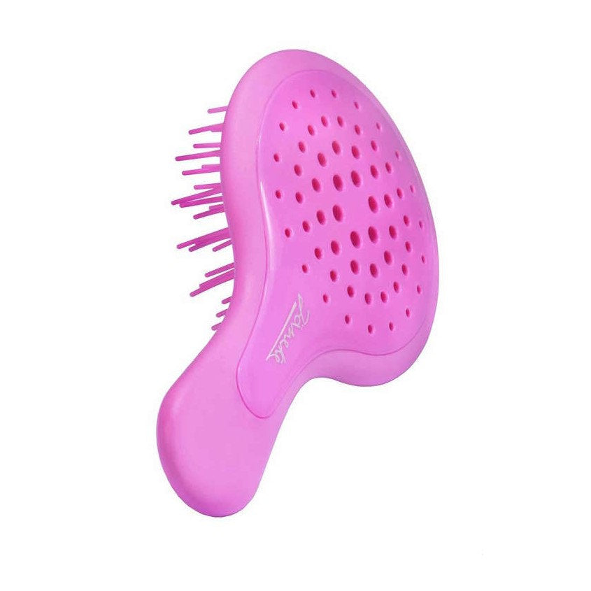 JANEKE MINI SUPERBRUSH COMPACT SILICON HAIRBRUSH ROSE