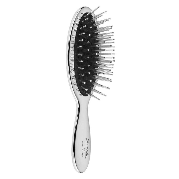 Small Detangling Brush Chrome And Black