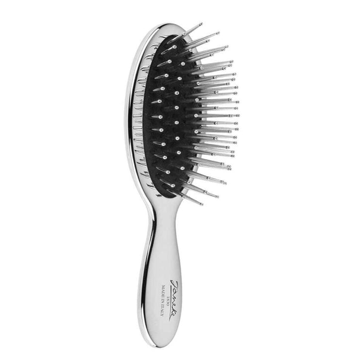 Small Detangling Brush Chrome And Grey