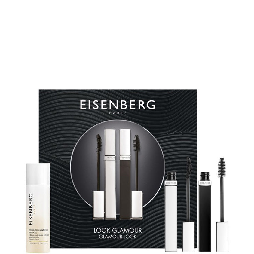 EISENBERG GLAMOUR LOOK (THE GRAPHIC MASCARA 01 EBONY BLACK 8 ML+THE BLACK MASCARA 01 ULTRA-BLACK 8 ML+DEMAQILL