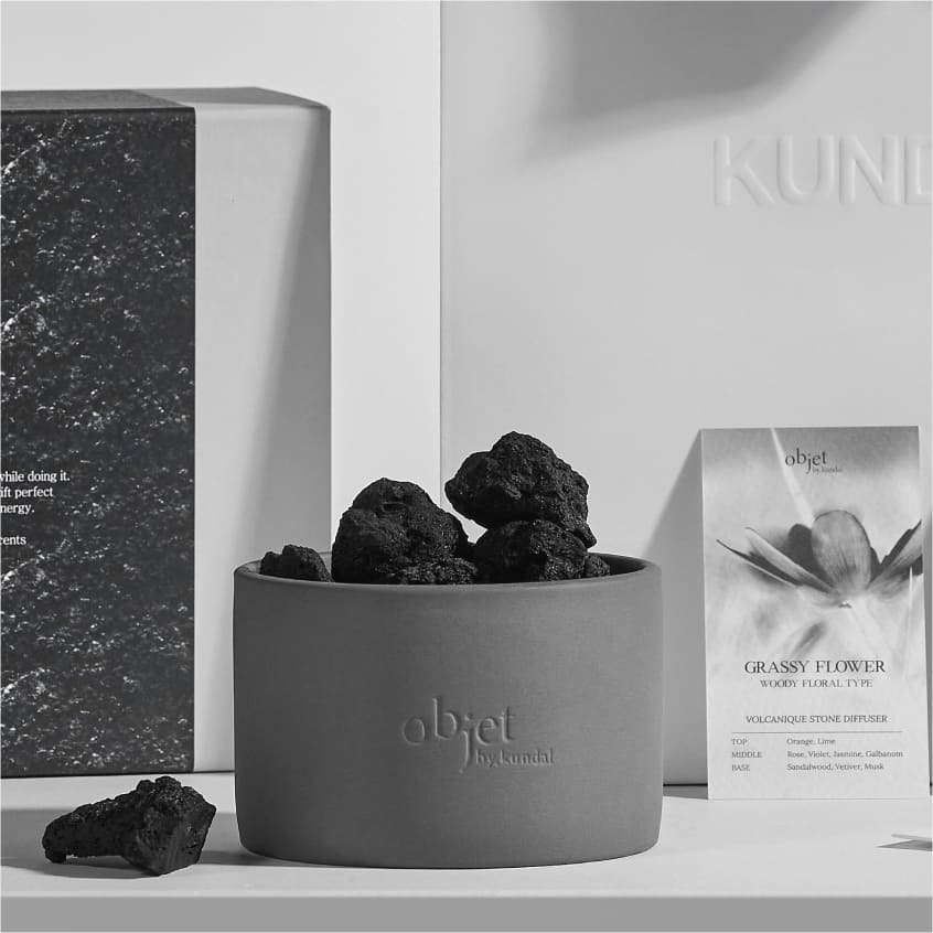 Objet by Kundal Perfume Volcanique Stone Diffuser - Grassy Flower