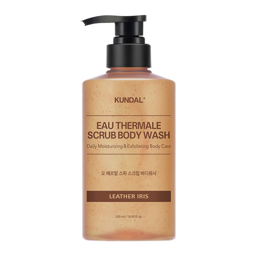 KUNDAL THERMALE SPA SCRUB BODY WASH LEATHER IRIS 500 ML