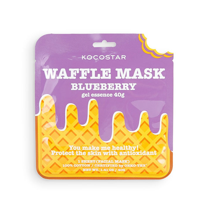 Korean products – Face sheet mask waffle anti-inflammatory Blueberry delight 40g