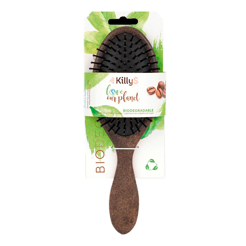 KILLYS BIODEGRADABE HAIRBRUSH MADE OF COFFEE GROUNDS - OVAL SHAPE – buy online