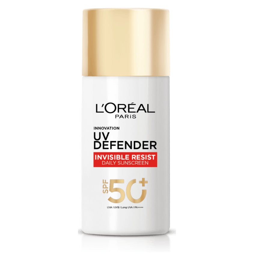 L'ORÉAL PARIS لوريال باريس يو في ديفندر غير مرئي ريسست واقي شمس يومي إس بي إف 50+، 50 مل