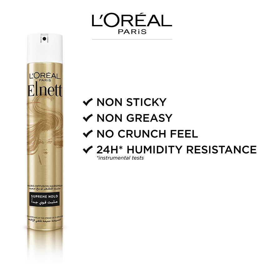 L'ORÉAL PARIS لوريال باريس سبراي شعر إلنِت سوبرم هولد، 400 مل – شراء أونلاين