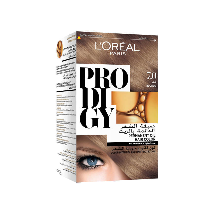 L'ORÉAL PARIS لوريال باريس بروجي الدائم لصبغة الشعر بالزيت، 7.0 شقراء، 308 جرام