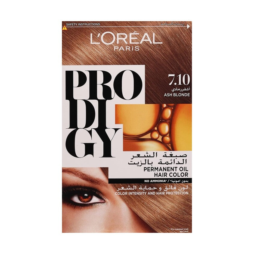 L'ORÉAL PARIS لوريال باريس بروجي الدائم لون شعر زيت، 7.1 أشقر رمادي، 309 جرام